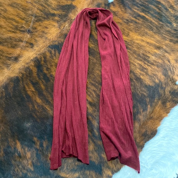 Long Burgundy Scarf - Picture 2 of 3
